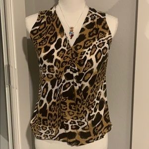 🐆INC women’s sleeveless top ANIMAL PRINT 🐆 NEW!!